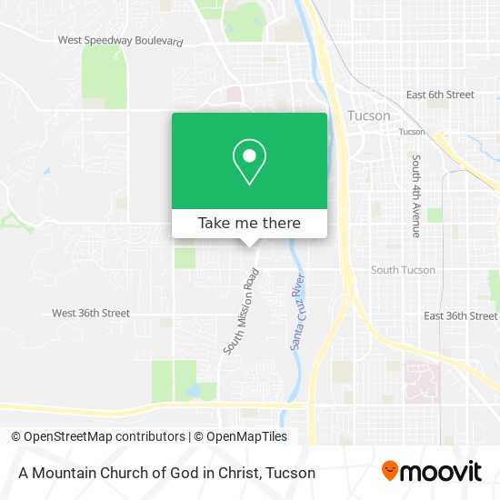 A Mountain Church of God in Christ map