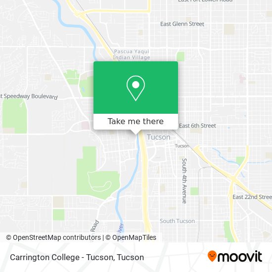 Carrington College - Tucson map