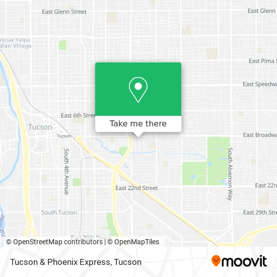 Tucson & Phoenix Express map
