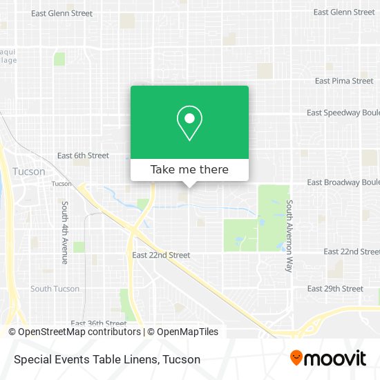 Mapa de Special Events Table Linens