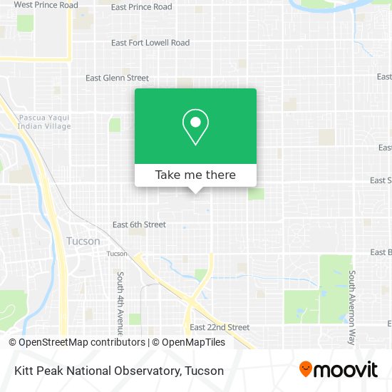 Kitt Peak National Observatory map