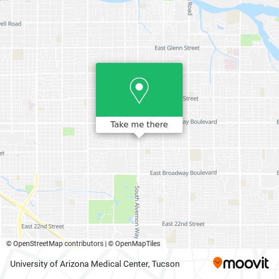 Mapa de University of Arizona Medical Center