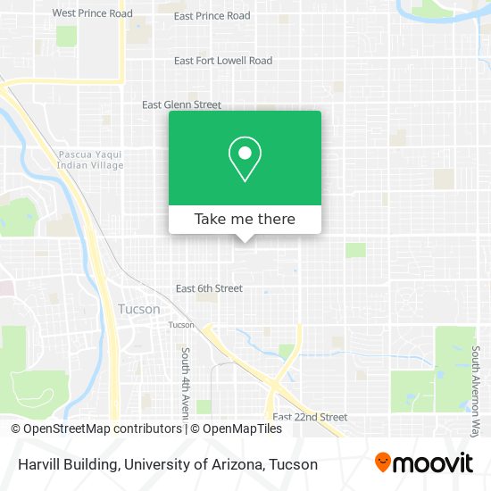 Harvill Building, University of Arizona map