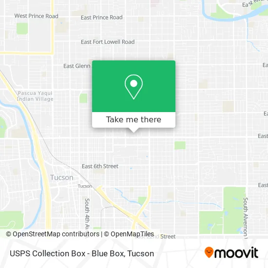 USPS Collection Box - Blue Box map