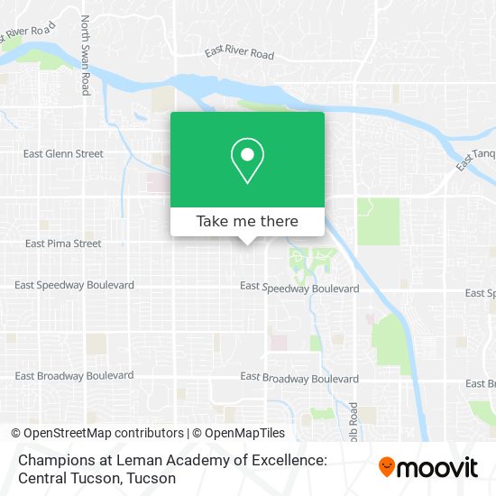 Champions at Leman Academy of Excellence: Central Tucson map