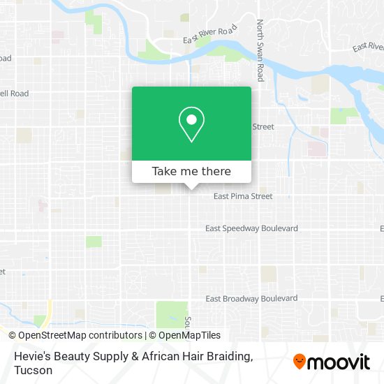 Mapa de Hevie's Beauty Supply & African Hair Braiding