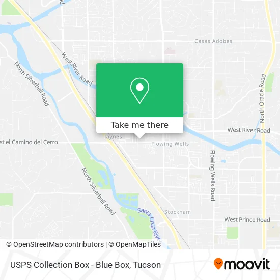 USPS Collection Box - Blue Box map