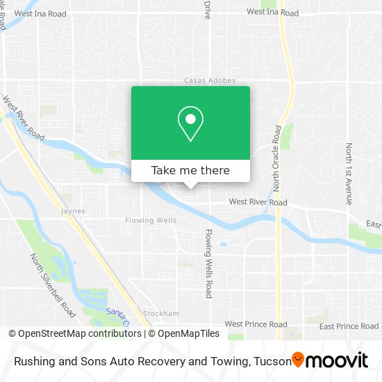 Mapa de Rushing and Sons Auto Recovery and Towing