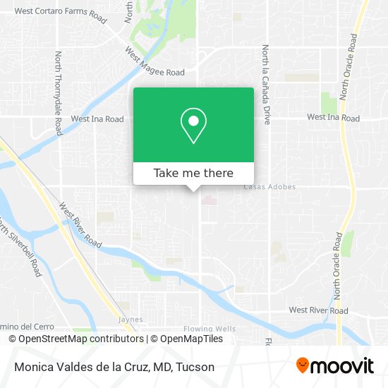 Monica Valdes de la Cruz, MD map