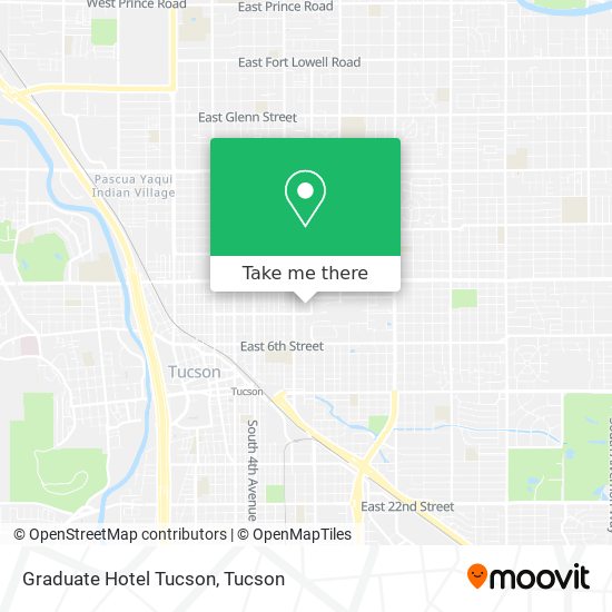 Graduate Hotel Tucson map