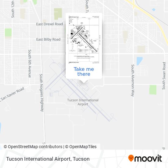 Tucson International Airport map