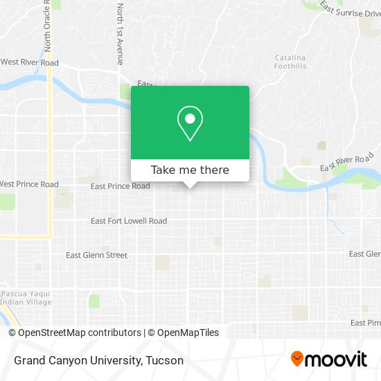 Mapa de Grand Canyon University