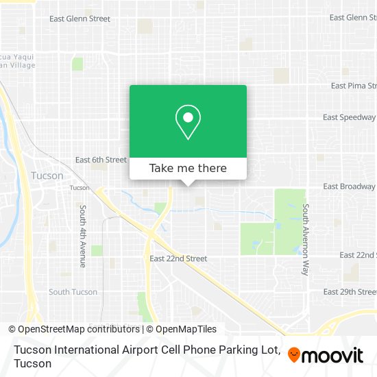 Mapa de Tucson International Airport Cell Phone Parking Lot