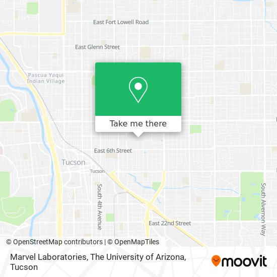 Marvel Laboratories, The University of Arizona map
