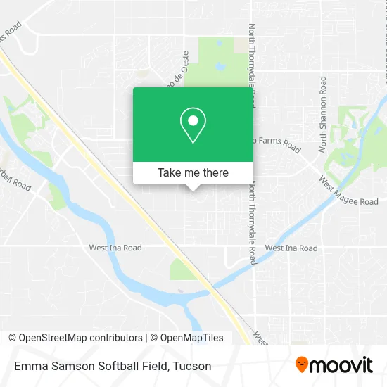 Emma Samson Softball Field map