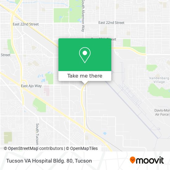 Tucson VA Hospital Bldg. 80 map