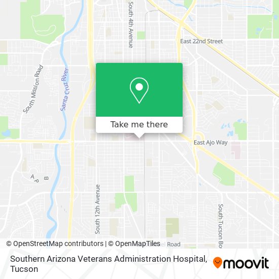 Southern Arizona Veterans Administration Hospital map
