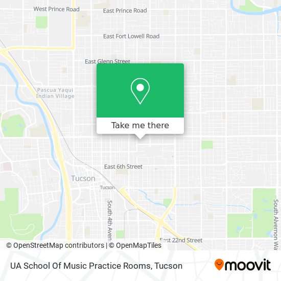 UA School Of Music Practice Rooms map