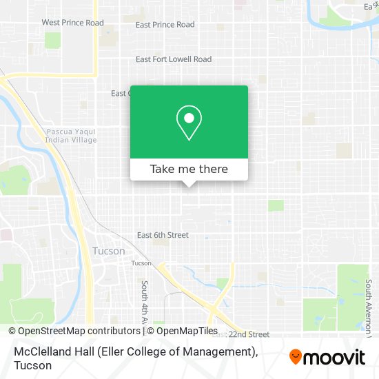 McClelland Hall (Eller College of Management) map