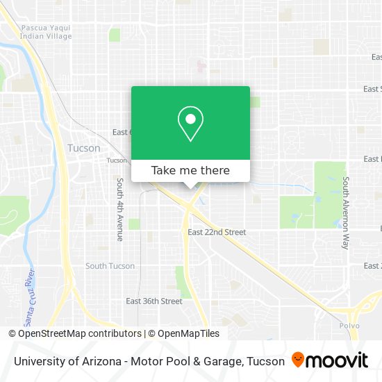 University of Arizona - Motor Pool & Garage map