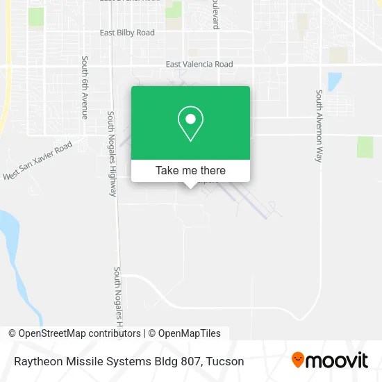 Raytheon Missile Systems Bldg 807 map