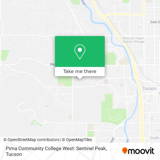 Pima Community College West: Sentinel Peak map