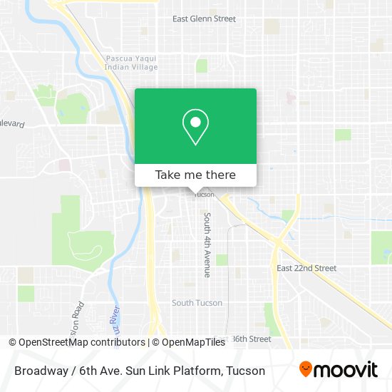 Mapa de Broadway / 6th Ave. Sun Link Platform