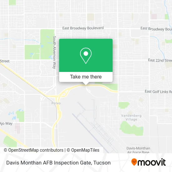 Davis Monthan AFB Inspection Gate map