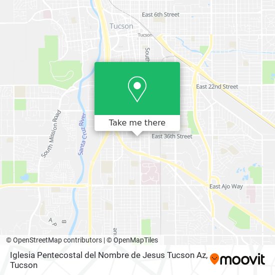 Iglesia Pentecostal del Nombre de Jesus Tucson Az map