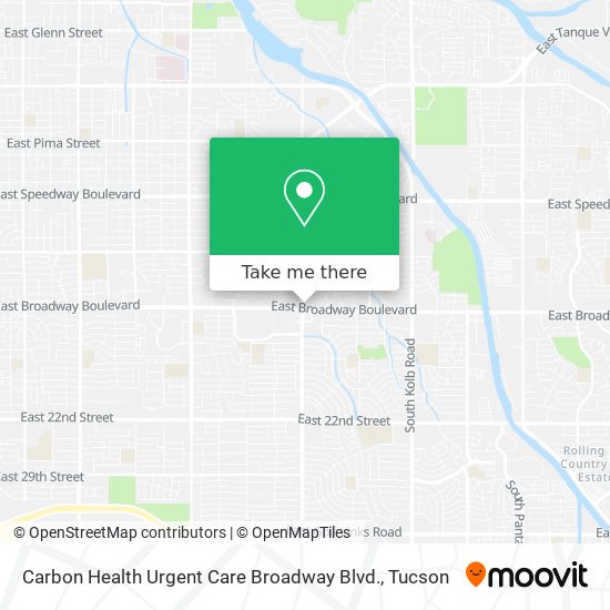 Mapa de Carbon Health Urgent Care Broadway Blvd.