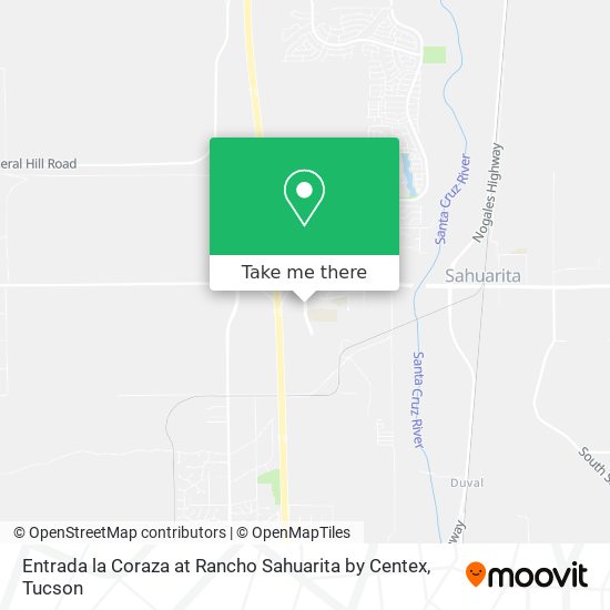 Entrada la Coraza at Rancho Sahuarita by Centex map