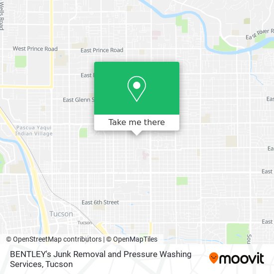 BENTLEY's Junk Removal and Pressure Washing Services map