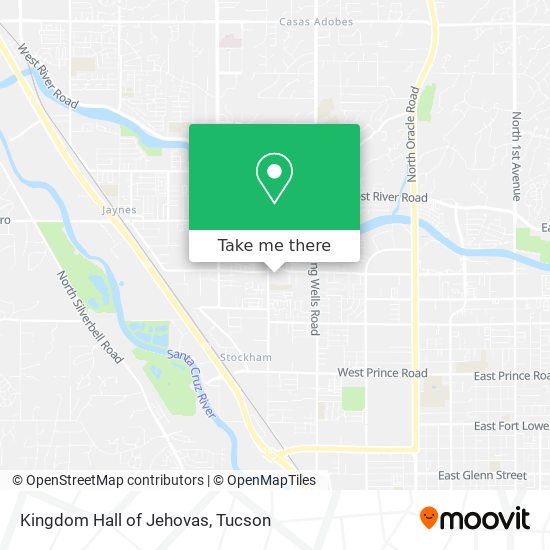 Kingdom Hall of Jehovas map