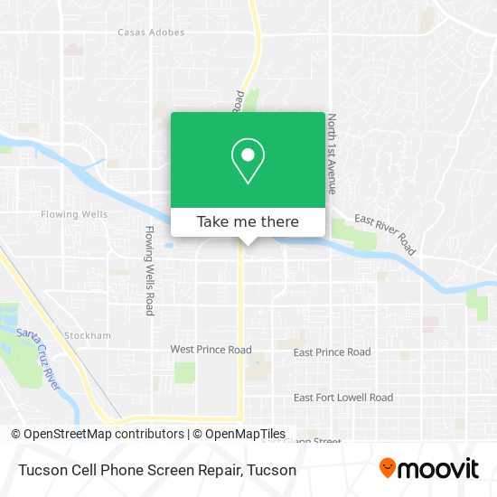 Tucson Cell Phone Screen Repair map