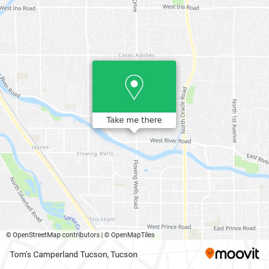 Tom's Camperland Tucson map