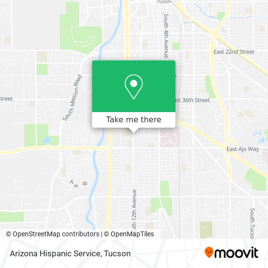 Arizona Hispanic Service map