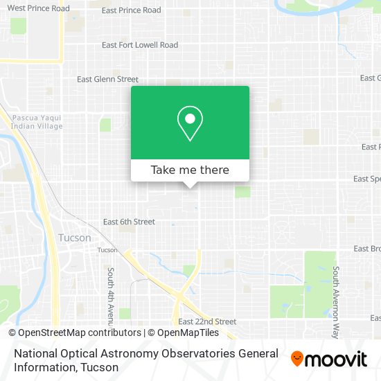 Mapa de National Optical Astronomy Observatories General Information