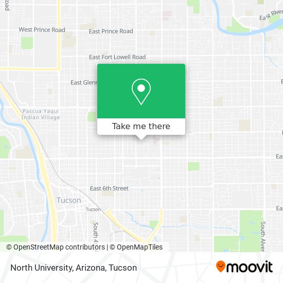 North University, Arizona map