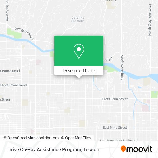 Mapa de Thrive Co-Pay Assistance Program