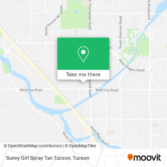 Sunny Girl Spray Tan Tucson map