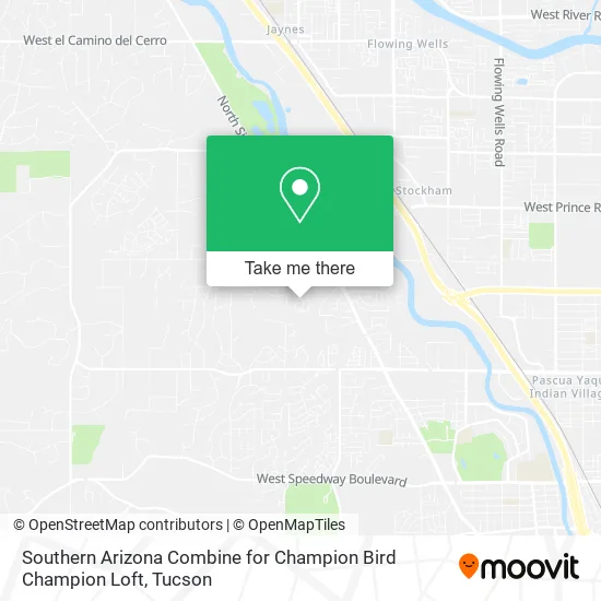 Southern Arizona Combine for Champion Bird Champion Loft map