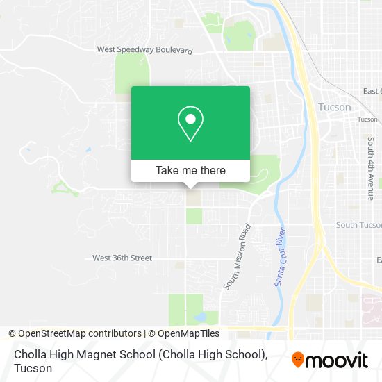 Mapa de Cholla High Magnet School