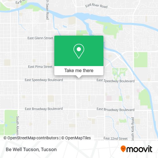 Be Well Tucson map