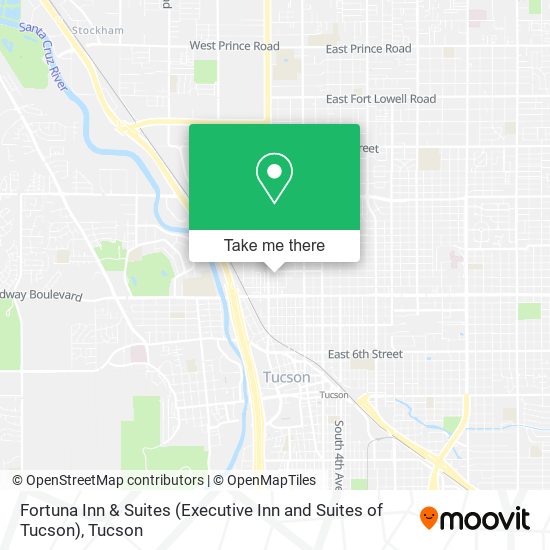 Mapa de Fortuna Inn & Suites (Executive Inn and Suites of Tucson)