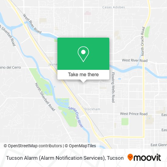 Mapa de Tucson Alarm (Alarm Notification Services)