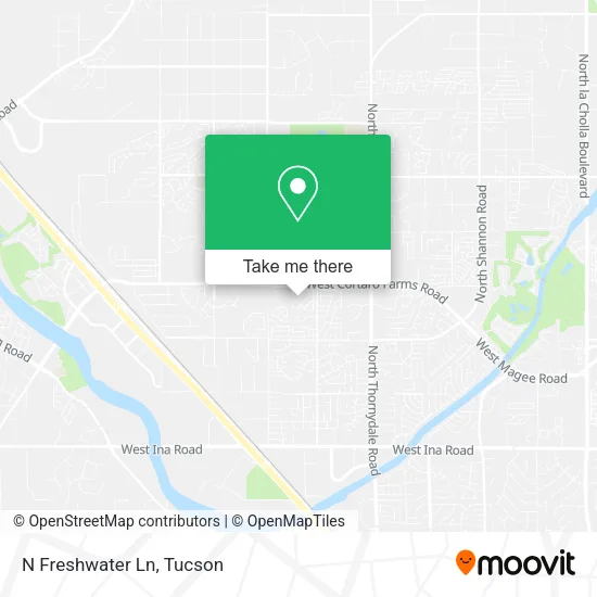 N Freshwater Ln map