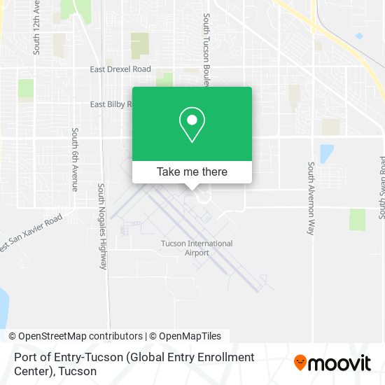 Mapa de Port of Entry-Tucson (Global Entry Enrollment Center)