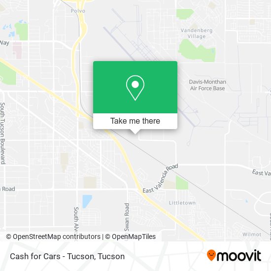 Mapa de Cash for Cars - Tucson