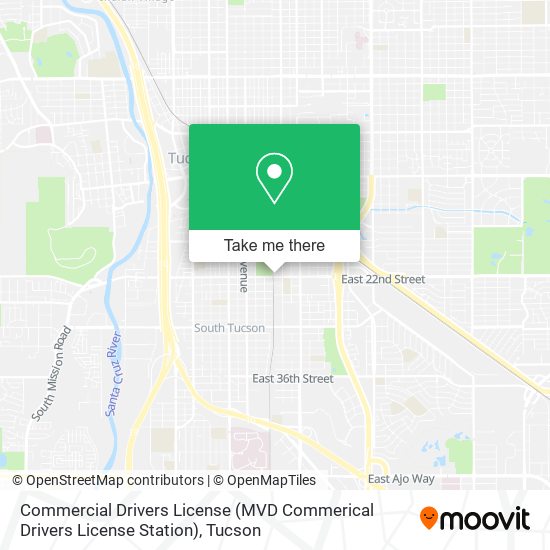 Mapa de Commercial Drivers License (MVD Commerical Drivers License Station)