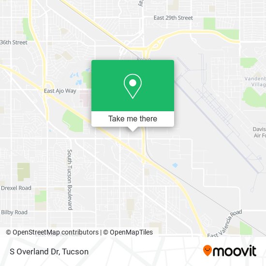 S Overland Dr map